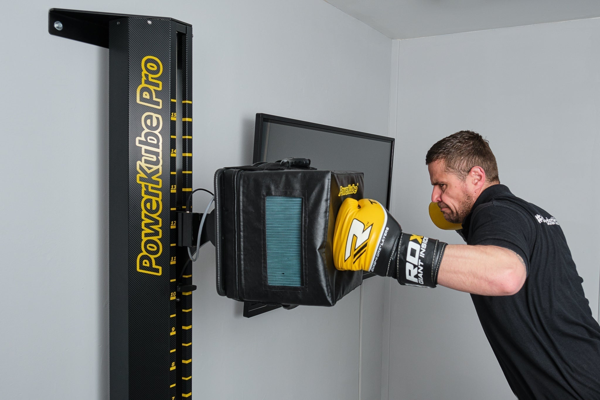 PowerKube Boxing Bag Being Punched